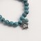 Earth's Jewels Semi-Precious Dyed Re-constructed Turquoise Stretch Bracelet, Star Charm